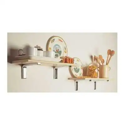 LOT DE 2 SUPPORTS D'ÉTAGÈRE 18 CM NOIR LEONARDO BOLIS ITALIA  - 5