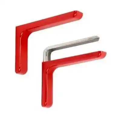 LOT DE 2 SUPPORTS D'ÉTAGÈRE 18 CM ROUGE LEONARDO BOLIS ITALIA - 1