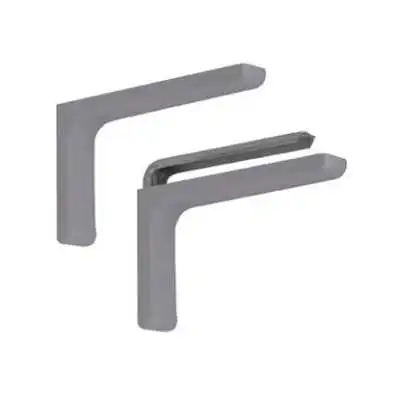 LOT DE 2 SUPPORTS D'ÉTAGÈRE 18 CM GRIS LEONARDO BOLIS ITALIA  - 3