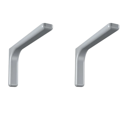 LOT DE 2 SUPPORTS D'ÉTAGÈRE 24CM GRIS LEONARDO BOLIS ITALIA - 1