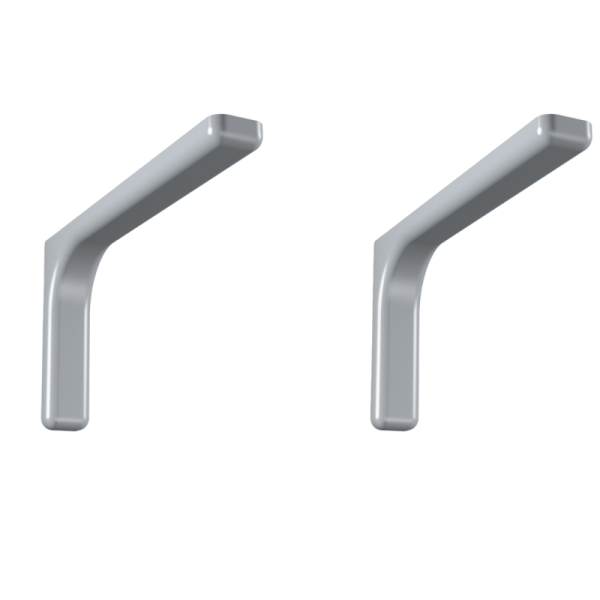 LOT DE 2 SUPPORTS D'ÉTAGÈRE 24CM GRIS LEONARDO BOLIS ITALIA