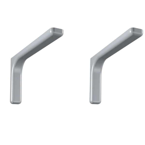 LOT DE 2 SUPPORTS D'ÉTAGÈRE 24CM GRIS LEONARDO BOLIS ITALIA