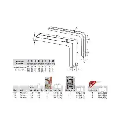 LOT DE 2 SUPPORTS D'ÉTAGÈRE 12CM BEIGE LEONARDO BOLIS ITALIA  - 5