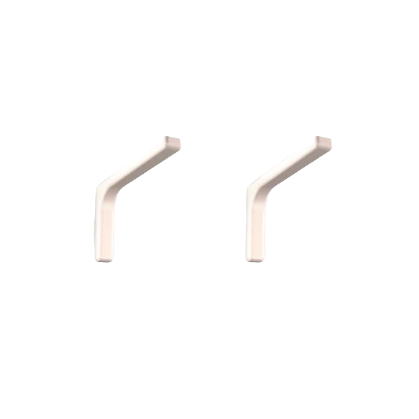 LOT DE 2 SUPPORTS D'ÉTAGÈRE 12CM BEIGE LEONARDO BOLIS ITALIA