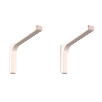 LOT DE 2 SUPPORTS D'ÉTAGÈRE 18 CM BEIGE LEONARDO BOLIS ITALIA - 1