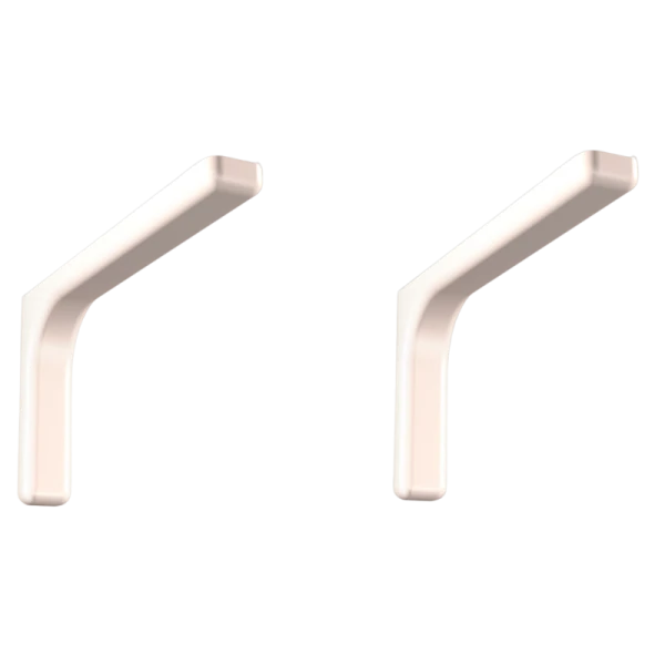 LOT DE 2 SUPPORTS D'ÉTAGÈRE 24CM BEIGE LEONARDO BOLIS ITALIA