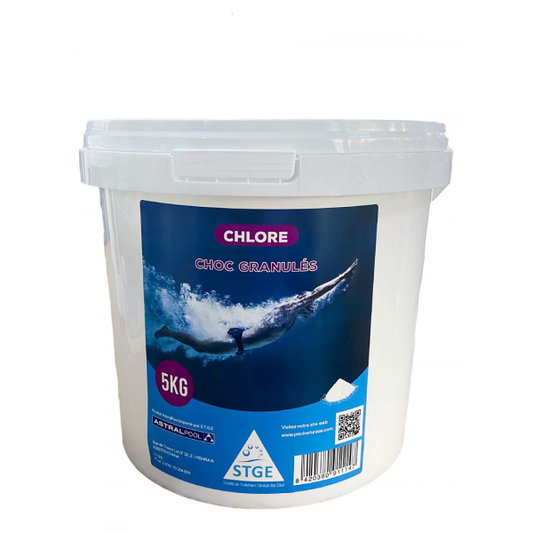 Chlore Choc granulé - Pack 2x5kg