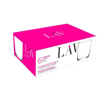 LOT DE 6 VERRES ASSOS 360ML LAV LAV - 1