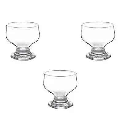 LOT DE 3 COUPES À GLACE EN VERRE ELEGANCE 278ML  - 1