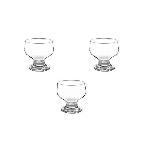 LOT DE 3 COUPES À GLACE EN VERRE ELEGANCE 278ML