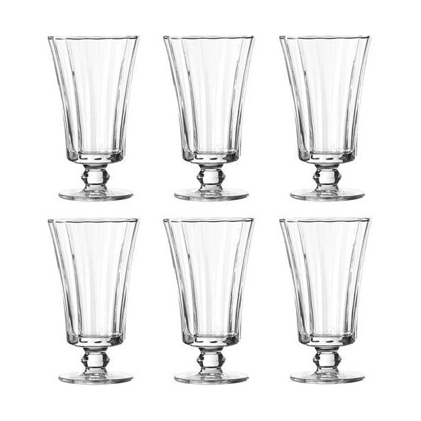 LOT DE 6 PETITS VERRES À PIED DIAMOND 130 ML PASABAHCE