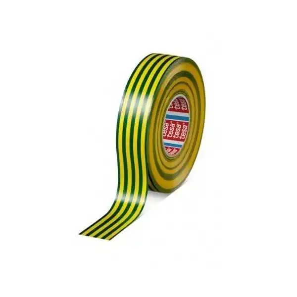 BANDE ISOLANTE VERT/JAUNE 19MM*20M TESA