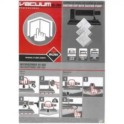 VENTOUSE AVEC POMPE À VIDE Ø200MM RUBI  - 9