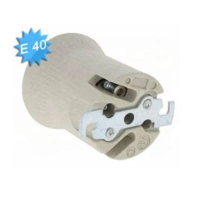 DOUILLE CULOT E40 EN PORCELAINE  - 2