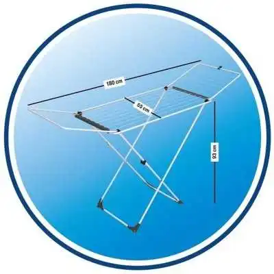 SÈCHE LINGE UNIVERSAL EN ACIER ALLIÉ 18M AVEC ROULETTES VILEDA VILEDA - 2