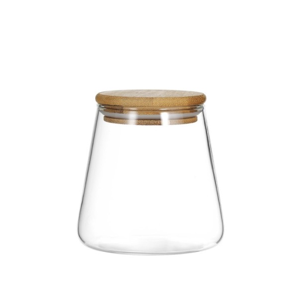 BOITE DE CONSERVATION EN VERRE AVEC COUVERCLE EN BOIS 750ML GPG74-2 DELI