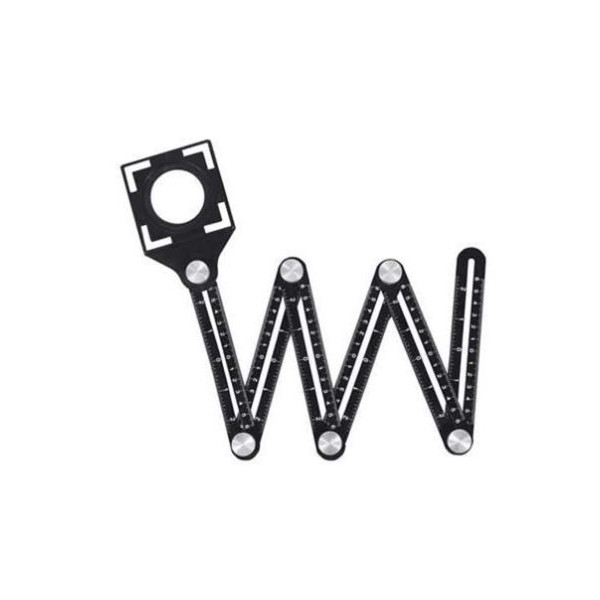 RÈGLE MULTI-ANGLE EN ALLIAGE D’ALUMINIUM POUR TROUS DE CARREAUX 25-40-45MM SGS