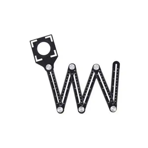 RÈGLE MULTI-ANGLE EN ALLIAGE D’ALUMINIUM POUR TROUS DE CARREAUX 25-40-45MM SGS