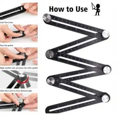 RÈGLE MULTI-ANGLE EN ALLIAGE D’ALUMINIUM POUR TROUS DE CARREAUX 25-40-45MM SGS SGS - 3