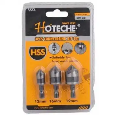 JEU DE 3 EMBOUTS À FRAISER HSS (12,16,19MM) HOTECHE HOTECHE - 1