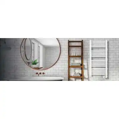 SÈCHE SERVIETTES ÉLECTRIQUE AVEC THERMOSTAT 500W 785*505 BLANC HJM HJM - 5