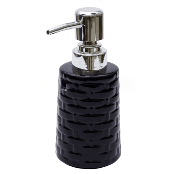 DISTRIBUTEUR SAVON LIQUIDE RELIEF NOIR EN CÉRAMIQUE AR BATHROOM