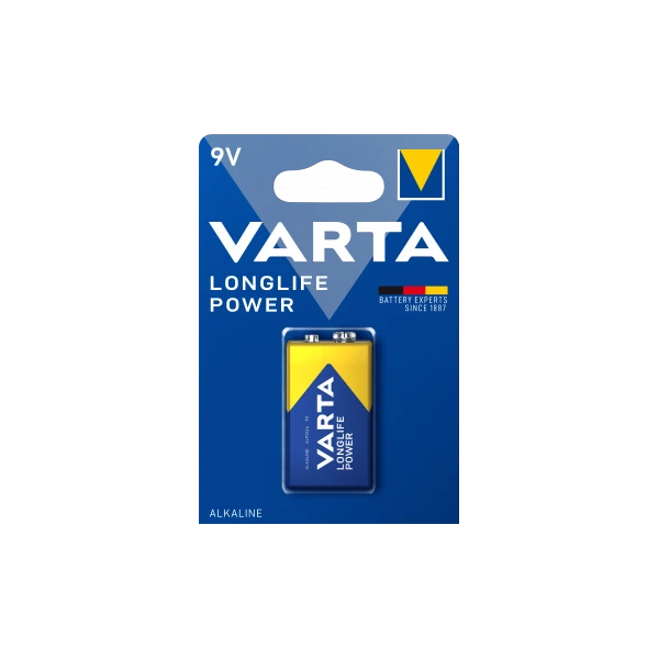 PILE ALCALINE LONGLIFE POWER 9 V 6LR61 VARTA