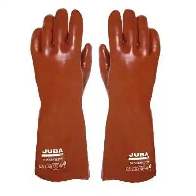 GANTS EN PVC LONGUEUR 35CM ROUGE BORDEAUX JUBA - 1