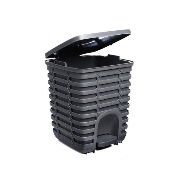 POUBELLE À PÉDALE PRIMANOVA PALM 9L  GRIS