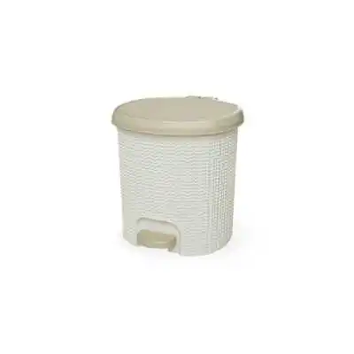 POUBELLE À PÉDALE DESIGN CROCHET 7L SOTUFAB PLAST  - 3