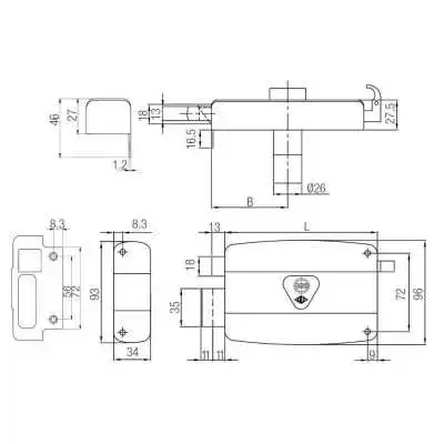 SERRURE À TIRAGE HAUTE SÉCURITÉ 140 2001A KALE KILIT KALE KILIT - 3