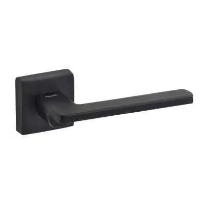 POIGNÉE DE PORTE AVEC ROSACE PERA GRAND TROU NOIR MAT DOGANLAR DOGANLAR - 1