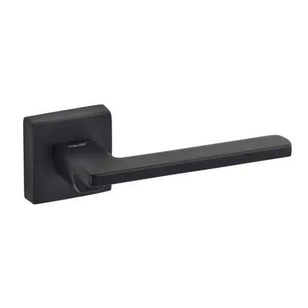 POIGNÉE DE PORTE AVEC ROSACE PERA GRAND TROU NOIR MAT DOGANLAR