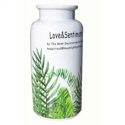 VASE EN CÉRAMIQUE AVEC DESIGN TROPICAL 25*12CM - 1