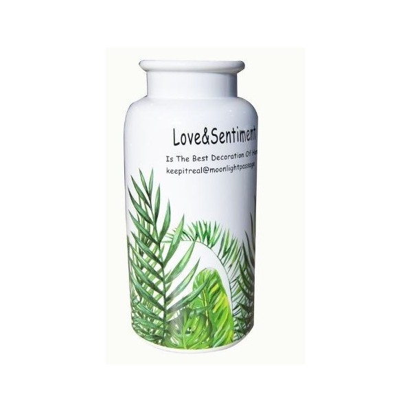 VASE EN CÉRAMIQUE AVEC DESIGN TROPICAL 25*12CM