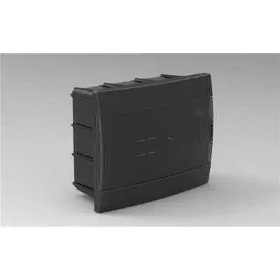 COFFRET ENCASTRÉ 8 MODULES NOIR PORTE FUMÉE HOROZ ELECTRIC HOROZ ELECTRIC - 1