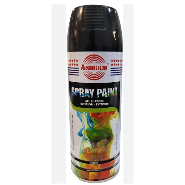 PEINTURE EN SPRAY NOIR 400ML ASMACO
