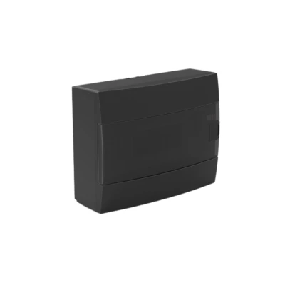 COFFRET APPARENT 12 MODULES NOIR PORTE FUMÉE HOROZ ELECTRIC HOROZ ELECTRIC - 1