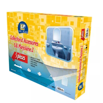 ENSEMBLE DE 5 ACCESSOIRES DE SALLE DE BAIN MARJOLAINE 2 LUXPLAST LUX-PLAST - 1