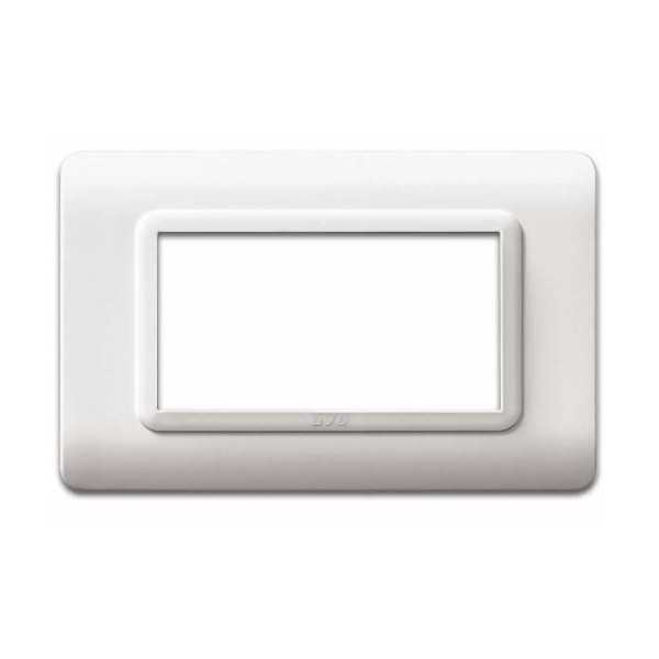 PLAQUE RECTANGULAIRE 4 MODULES BLANC SYS44 SOMEF
