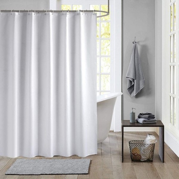 RIDEAU DE DOUCHE EN POLYESTER UNI 100*180CM PLASTICOS