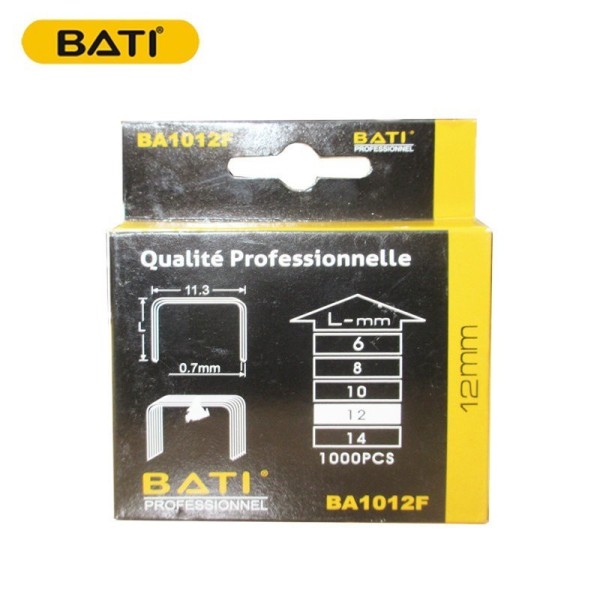 AGRAFE DE 12MM VX1012F 1000 PIÈCES BATI