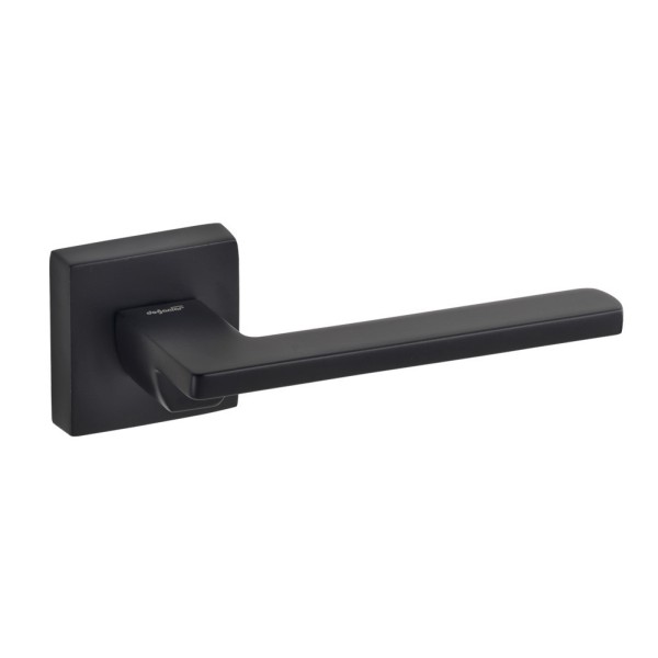 POIGNÉE DE PORTE AVEC ROSACE PERA PETIT TROU NOIR MAT DOGANLAR