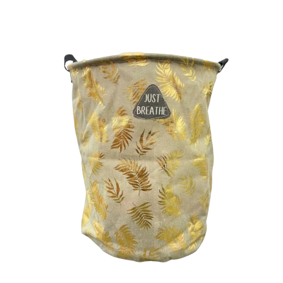 PANIER À LINGE PLIABLE ROND AVEC POIGNÉES 42X34CM  - 1