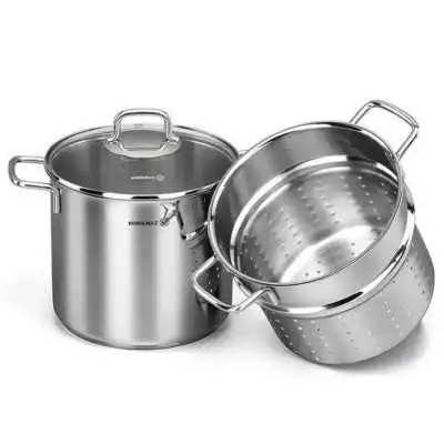 MARMITE À SPAGHETTI PERLA EN INOX 5.6 LITRES KORKMAZ KORKMAZ - 1