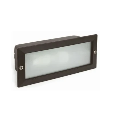 SPOT CONTRE MARCHE RECTANGULAIRE E27 NOIR EKOLED EKOLED - 1