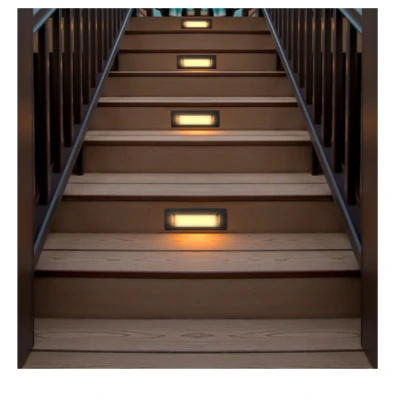 SPOT CONTRE MARCHE RECTANGULAIRE E27 NOIR EKOLED EKOLED - 2