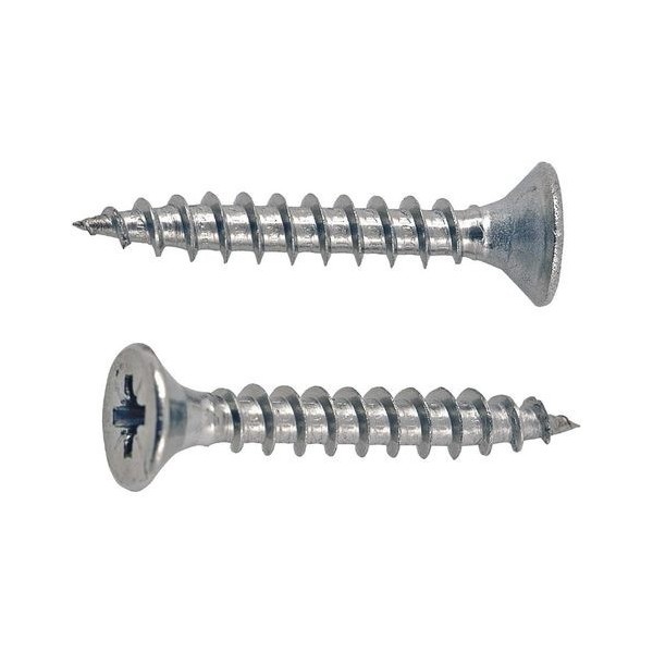 LOT DE 20 VIS BOIS TÊTE FRAISÉE PLATE 4*30MM ARGENT