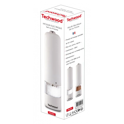 MOULIN ÉLECTRIQUE SEL ET POIVRE 1.5V TECHWOOD TECHWOOD - 4