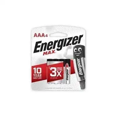 LOT DE 4 PILES ALCALINES 1,5 V AAA ENERGIZER MAX - 1